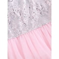 thumbnail image 6 of Infant Baby Girls Summer Romper Dress, Sleeveless Shiny Sequins Tulle Patchwork Bodysuit, 6 of 9