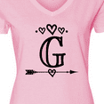 thumbnail image 4 of Inktastic Letter G Monogram Tribal Arrow Women's V-Neck T-Shirt, 4 of 5