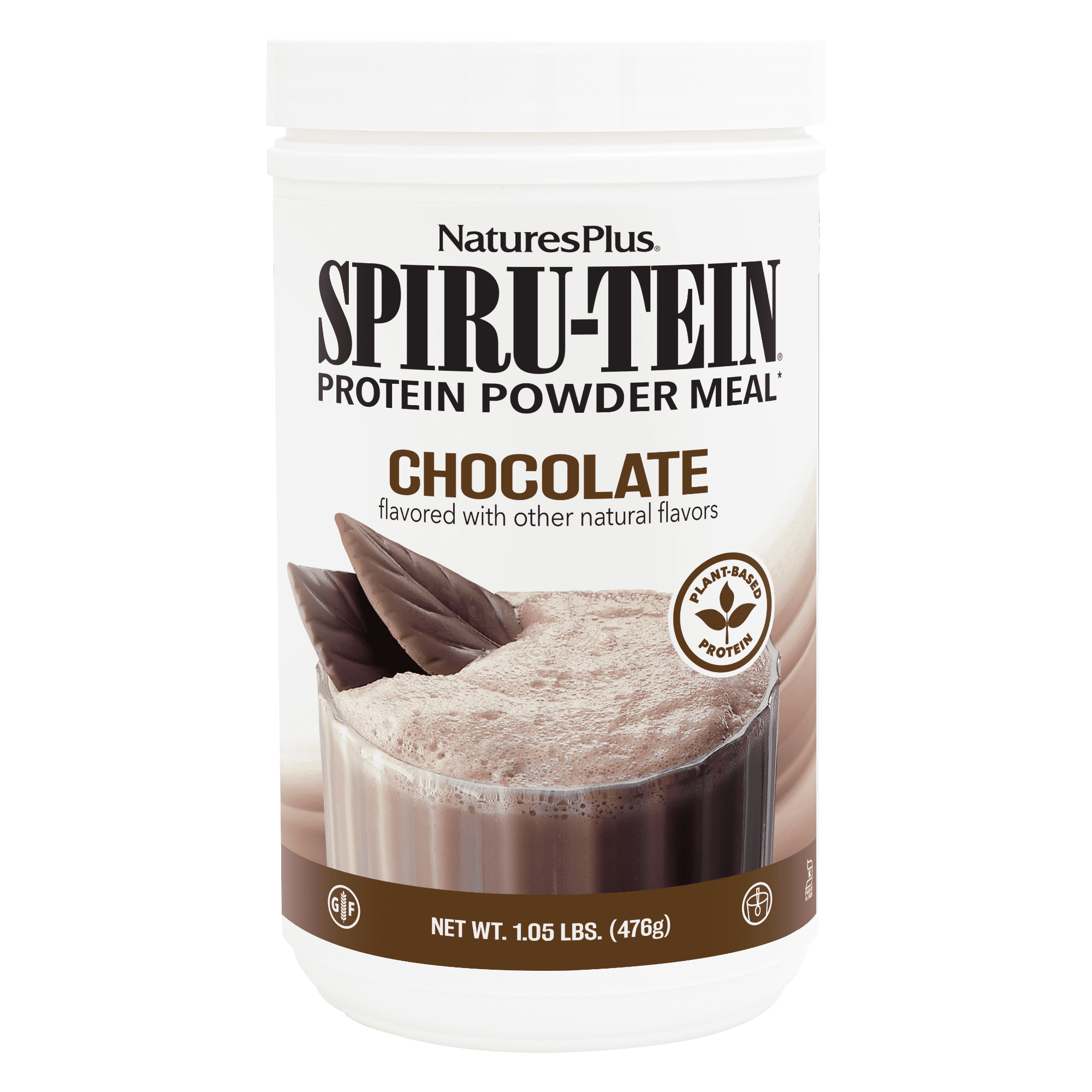 NaturesPlus SPIRU-TEIN, Chocolate - 1.05 lbs - 17 Servings