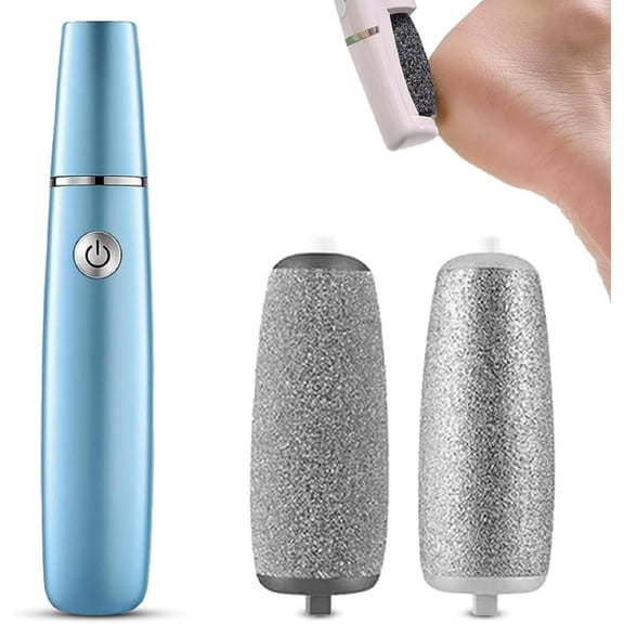 Electric Foot Callus Remover, Portable Waterproof Feet File Pedicure Tools, Smooth Skin Feature, 2 Speed Adjustable Pedi Tool for Hard Cracked Skin (Blue)