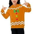 thumbnail image 4 of DHFJKG Boys Girls Hoodies Gingerbread Man Funny Sweatshirts Kids Long Sleeve Loose Fit Hooded Pullover With Pocket 2-13 Years Trendy Tops, 4 of 5