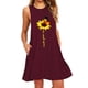 thumbnail image 3 of Vestido corto sin mangas Midi Vest Dress Mujer Print Summer Outfits, Wine Red, L Methold AP002125-11, 3 of 5