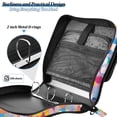 thumbnail image 4 of FORMRS Zipper Binder with Shoulder Strap 2-inch Ring 500 Sheet Capacity File Bag, Purple Colorful Circles, 4 of 5