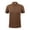 Brown, variant on Men's Solid Short Sleeve Polos, Everyday Lightweight Casual Work Polos Shirt for Mens ,Big and Tall Orange,Size S-4XL
