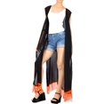 thumbnail image 2 of HAPPY BAY Women's Chiffon Summer Beach Open Front Oversized Beachwear Duster Kimono Cardigan M-L Jade_AB871, 2 of 6