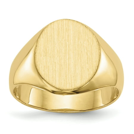 14kt Yellow Gold Signet Band Ring Size 7.00 Fine Jewelry Ideal Gifts For Women Gift Set From Heart