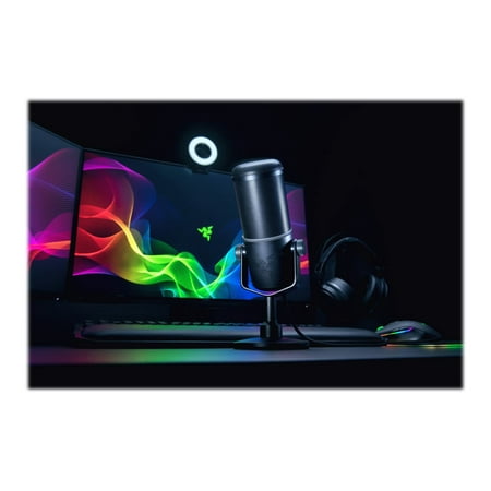 Razer Seiren Elite: Single Dynamic Capsule - Built-In High-Pass Filter - Digital/Analog Limiter - Professional Grade Streaming Microphone