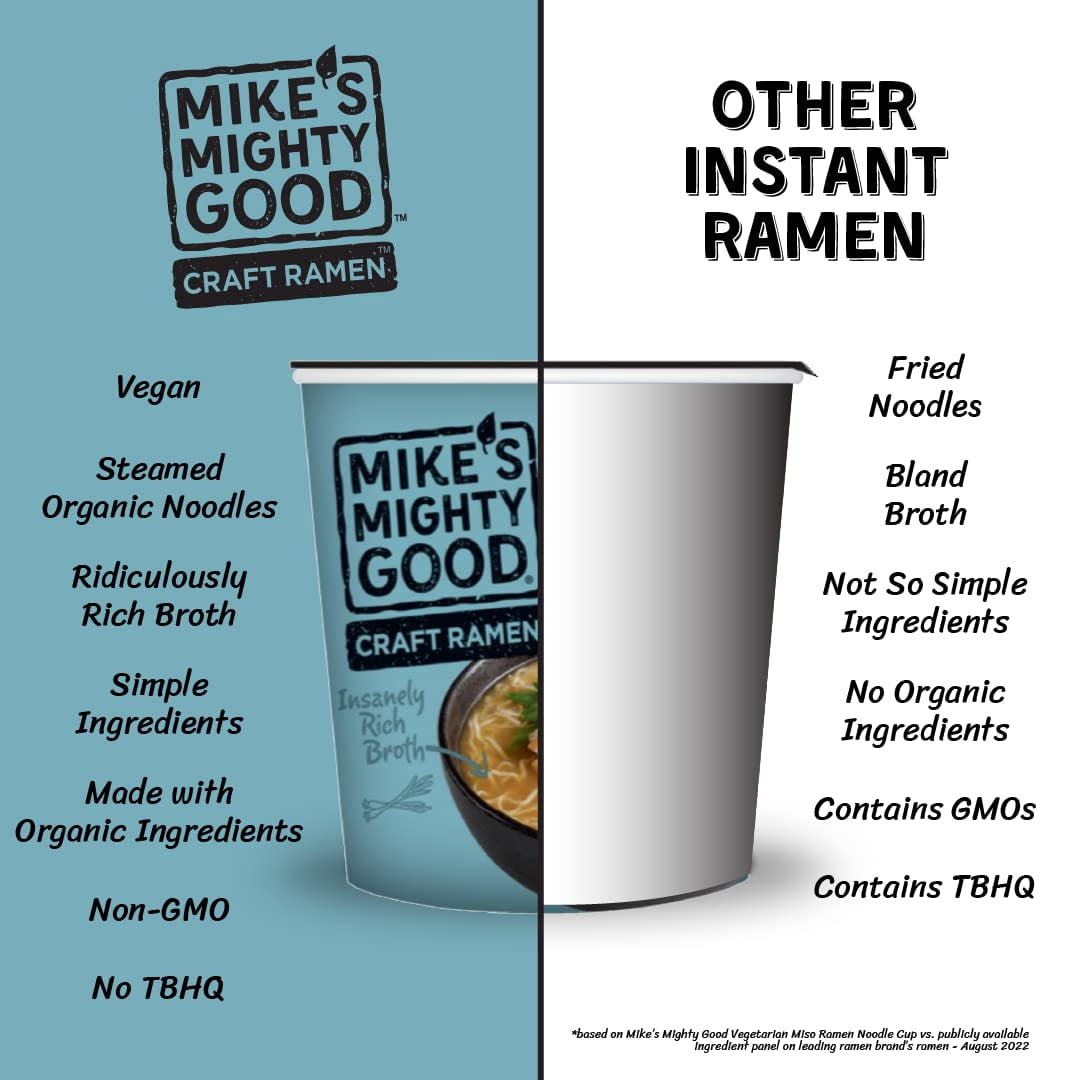 Mikes Mighty Good Ramen Vegetarian Miso 1.6 oz (Pack Of 12)