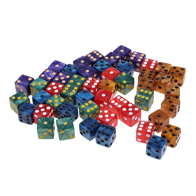 50 Piezas D6 Dados De Seis Caras Con 1 Pieza Bolsa De Almacenaje Para De DND CUTICAT Juego de dados D6 de seis caras