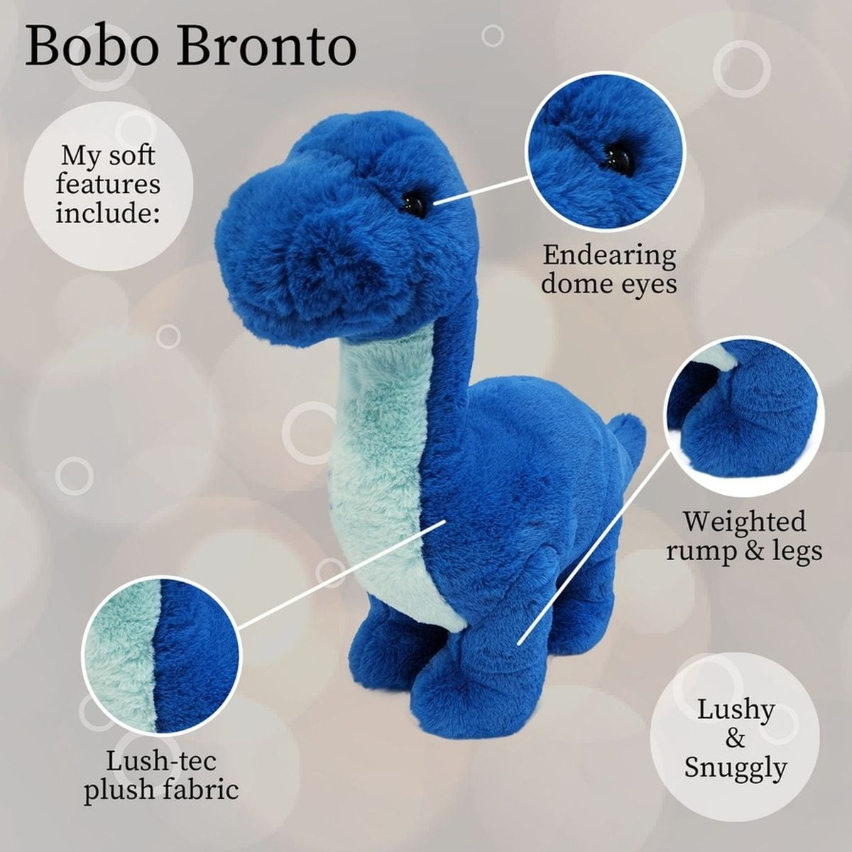 World's Softest Plush Bobo Brontosaurus Plush