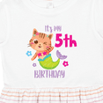 thumbnail image 4 of Inktastic It's My 5th Birthday with Cute Cat Mermaid Girls Toddler Dress, 4 of 5