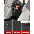 thumbnail image 4 of KBH Center Console Armrest Cover for 2019-2025 Toyota RAV4 Accessories, Leather Middle Console Cover Pad Protector for Car Interior, Black-Gray Stitch, 4 of 8