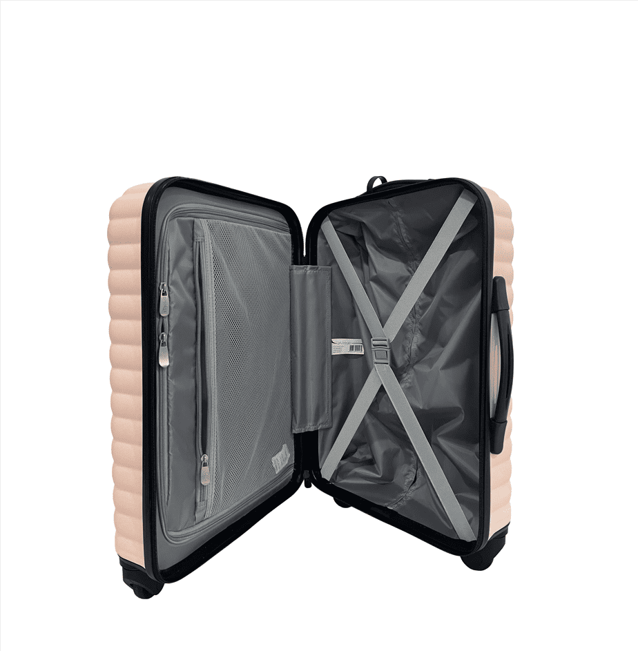 Protege 20Inch Hardside ABS Upright Luggage with 100% ABS Pink Blush