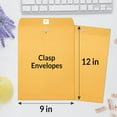 thumbnail image 5 of Clasp Envelopes 5x7.5, 50 Pack Clasp and Gummed Closures for Storing or Mailing, Brown Kraft Manilla Envelopes with Clasp Closure and Gummed Seal for Business, Legal, Office, Home and School, 5 of 6