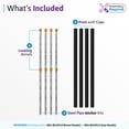 thumbnail image 4 of 6ft Aluminum Fence Posts for WamBam Privacy Fence Panel (4 Posts), Composite Fence System Aluminum Support, No-Dig Installation, Outdoor Fence System for Backyard Patio or Pool, Black BLI19126, 4 of 7