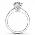 thumbnail image 6 of HeartsAndYou 2.5ct Princess Cut Moissanite Shoulder Engagement Ring for Women 18k White Gold over Silver, 6 of 6