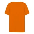 thumbnail image 4 of Breezora Daily Wear V Neck Pocket Tops Women's Casual Short Sleeve Button Down Loose Blouse XXXL Size Orange, 4 of 5