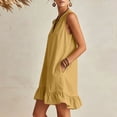 thumbnail image 6 of Shihyeh Womens Swimsuit Cover Up Shirt Ruffle Short Sleeve Bathing Suit Coverups V Neck Flowy Ruffled Beach Bikini Dress, 6 of 8