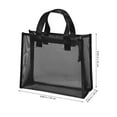 thumbnail image 5 of BESTOYARD Mesh Makeup Bag Black Nylon with Zipper Closure and Handle for Daily Travel Use, 5 of 7