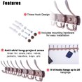 thumbnail image 6 of Dseap Coat Rack Wall Mounted-8 Tri Hooks,Stainless Steel Heavy Duty Metal Coat Hook Rail for Hats Clothing Entryway,Antique Copper, 6 of 7