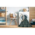 thumbnail image 2 of Ahgly Company Machine Washable Indoor Square Transitional Deep Teal Green Area Rugs, 6' Square, 2 of 7
