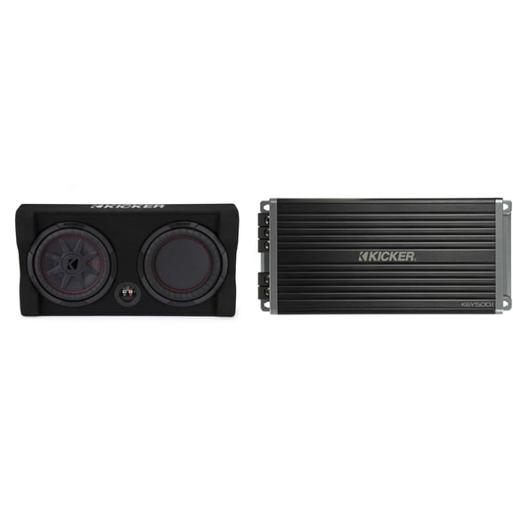 Kicker Comp RT 10 Inch 48TRTP102 Thin Down Firing Enclosure Package with 47KEY5001 Bundle