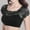 Black, variant on SMihono Trendy Lace Bralette Tank Tops Wireless Bra Lace Crop Top Padded Stretch Spaghetti Thin Strap Yoga Sports Bra for Women Beige Free Size