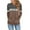 Khaki, variant on XuJwPNcy Women's Long Sleeves Color Block Hoodie Tops Cute Casual Drawstring Loose Lightweight Tunic Pullover with Pocket