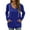 Royal Blue, variant on UVN Hoodies Sweatshirt for Women Long Sleeve Tunic Casual V Neck Pullover Tops with Pockets and Drawstring