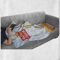 thumbnail image 5 of Mexican Soft Flannel Fleece Throw Blanket, Mariachi Band Guitarron Pancho Cactus Sombrero Hat, Cozy Plush for Indoor and Outdoor Use, 60" x 80", Multicolor, by Ambesonne, 5 of 5
