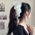 thumbnail image 5 of ShouWei Bow Bubble Clips - Chiffon Silk Hair Clips Double-sided Large Mesh Bubble Bow Hair Jaw Clip Fluffy Hair Clips For Long Thick Hair Elegant Temperament Hair Clip Headwear, 5 of 6