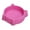 Pink, variant on HEVIRGO Cat Face Pet Bowl Anti Slid Solid Color Dog Puppy Kitten Food Water Feeder Red Plastic