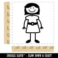thumbnail image 2 of Stick Figure Woman Mom Self-Inking Rubber Stamp Ink Stamper - Red Ink - Large 1-1/2 Inch, 2 of 7