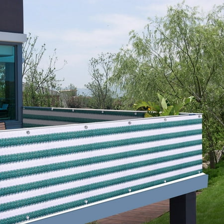 Inexpensive Outdoor Privacy Screens Jaxpety 3'x16.4' Pool, Patio, Deck, Balcony, Railing, Fence Privacy Screen Wind Sun Shield Shade Outdoor ()