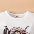 thumbnail image 6 of Little Girls' Outfits Summer Short Sleeve Letter Cow Prints Tops Pants Two Pieces Children Clothing Sets for Girls Size 7-8T, 6 of 7