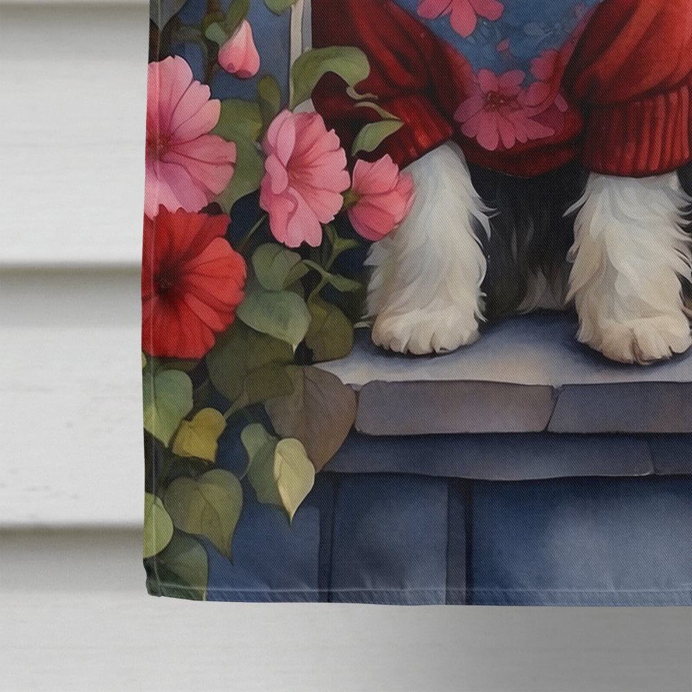Havanese Two Hearts House Flag 28 in x 40 in