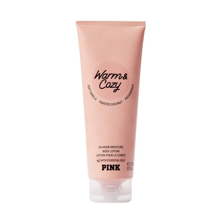 Victoria's Secret PINK Warm & Cozy Fragrance Body Lotion, Notes of Vanilla, Coconut & Passionfruit (8 oz)