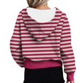 thumbnail image 5 of Sweatshirts For Teen Women Long Sleeve Print Casual Zipper Graphic Hoodies Drawstring Pullover Oversized Hoodies, 5 of 6