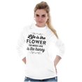 thumbnail image 3 of Cute Life is Flower Love the Honey Women Plus Size Long Sleeve Graphic Tee Brisco Brands 2X, 3 of 5