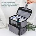 thumbnail image 5 of Solar Light Clearance Shower Bag Mesh Shower Caddy Portable Tote Bag For Bathroom, Gym, Travel, Camping Quick Dry Hanging Shower Organizer Basket Toiletry Bag, Black，Gray, 5 of 9