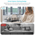 thumbnail image 5 of Home Zone Living Stainless Steel Dish Drying Rack with Drain Pipe and Utensil Caddies, 1-Tier, 5 of 7