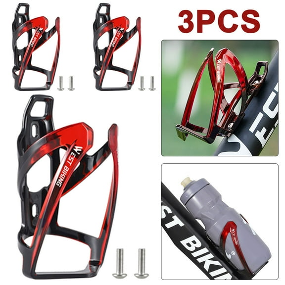 WEST BIKING 3Pcs Bike Bottle Holder,Bike Bottle Cages,Bicycle Cup Holder,Cycling Water Bottle Holder Bracket for Bicycle Road Bikes,Mountain Bike,Baby Stroller and Motorcycle,Bicycle Accessories