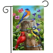 Briarwood Lane Fence Post Birds Spring Garden Flag