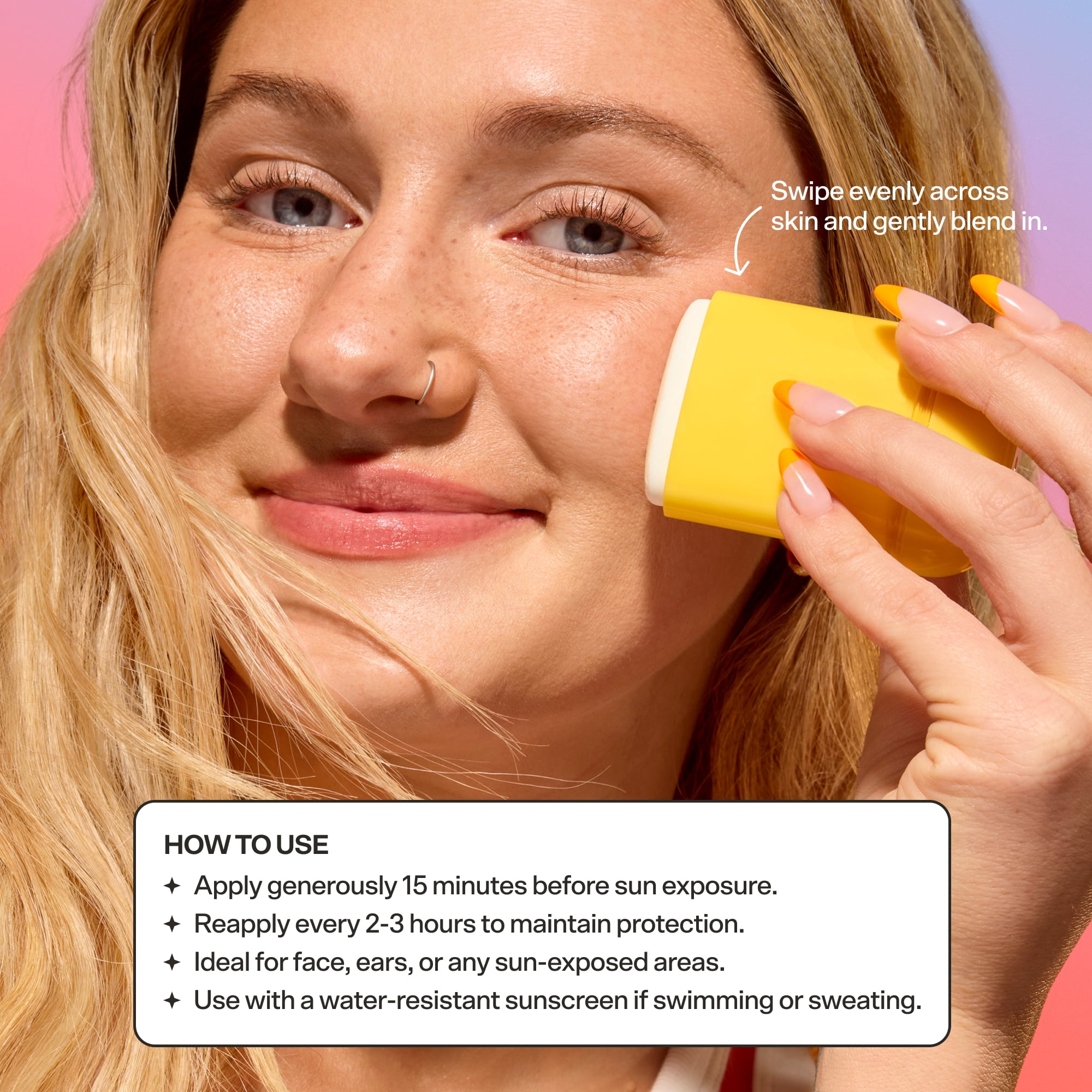 Bubble Skincare Sun Rise Mineral Sunscreen Stick Broad Spectrum SPF40, 0.5oz
