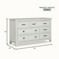 thumbnail image 4 of Evolur Madison Double Dresser Antique Grey Mist, 6 Spacious Drawers, Sturdy Build, 4 of 7