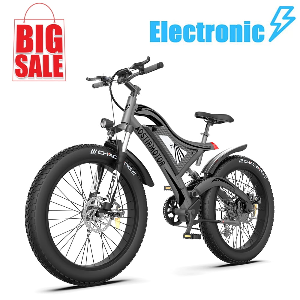 JIFON Powerful Electric Bicycle 26" 750W 48V15Ah Removable Battery, Fat