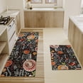 thumbnail image 3 of Fall Thanksgiving Pumpkin Kitchen Rugs Set of 2,Pumpkin Spice Coffee Farmhouse Floor Mats and Rugs Non Skid Washable for Autumn Kitchen Home Decor (17"x47"+17"x30"), 3 of 7