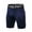 Navy, variant on Men's Sports Compression Shorts with Phone Pockets Tight Running Gym Fitness Workout Training Baselayer Shorts White L