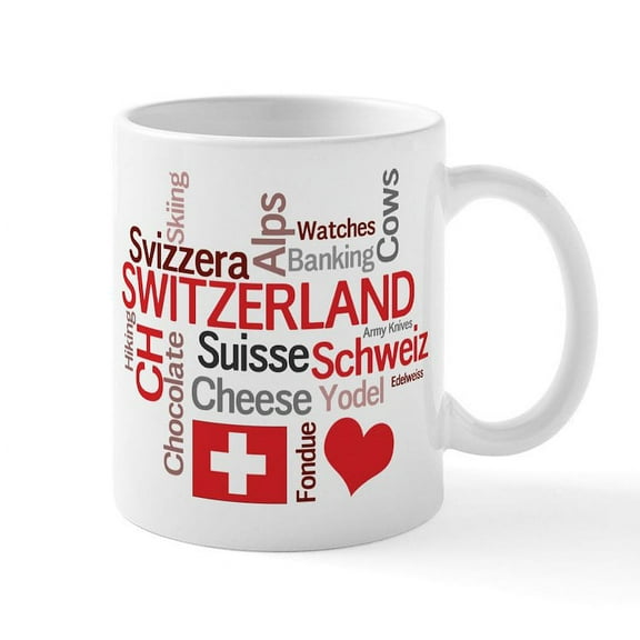 CafePress - Switzerland Favorite Swiss Things Mug - 11 oz Ceramic Mug - Novelty Coffee Tea Cup