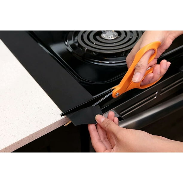 Stove Counter Gap Cover - Flexible Easy Clean Heat Resistant Wide & Long  Gap Cap Fillers, Seals Spills Between Appliances, Furniture, Stovetop,  Oven